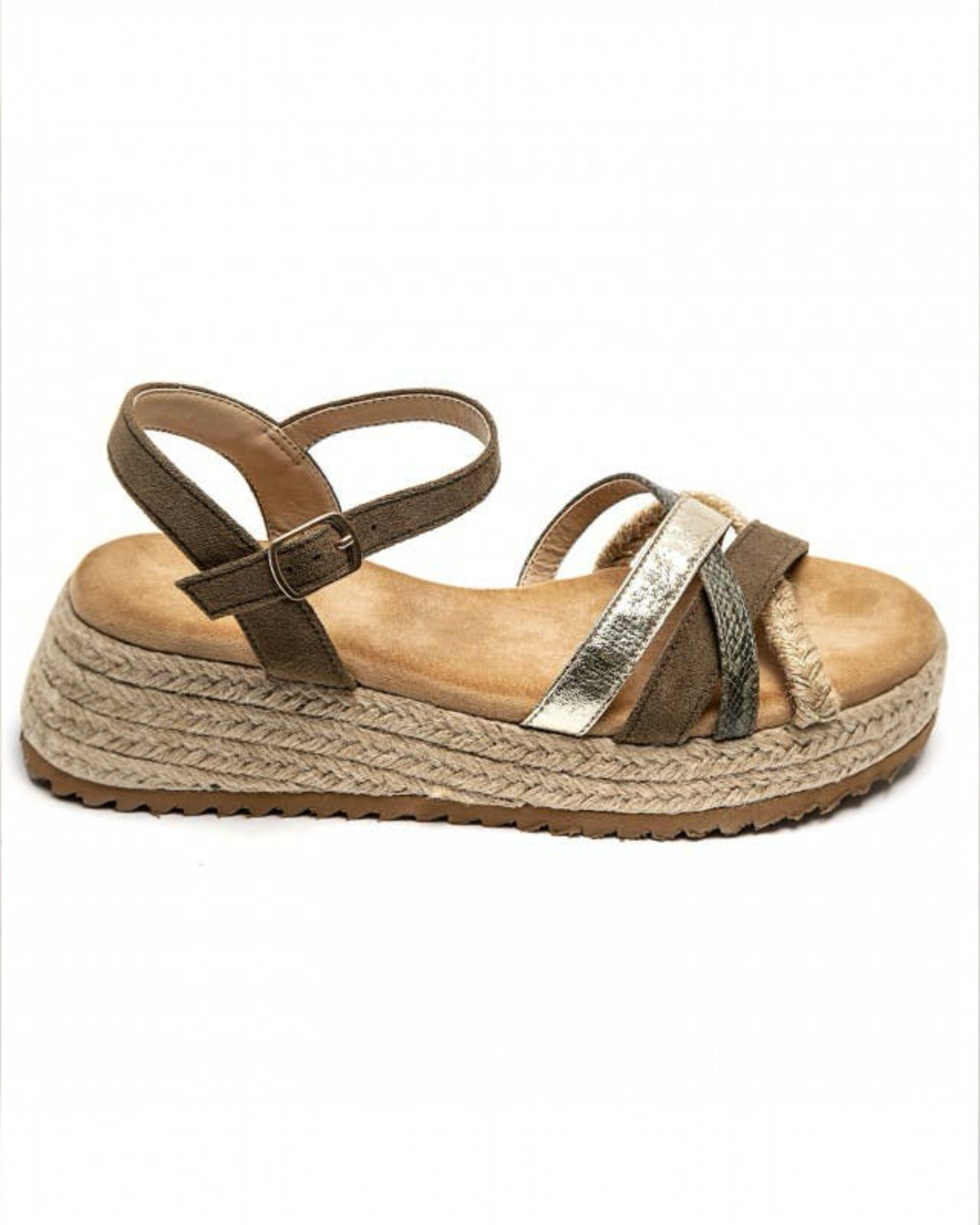 Strappy Low Wedge Espadrille