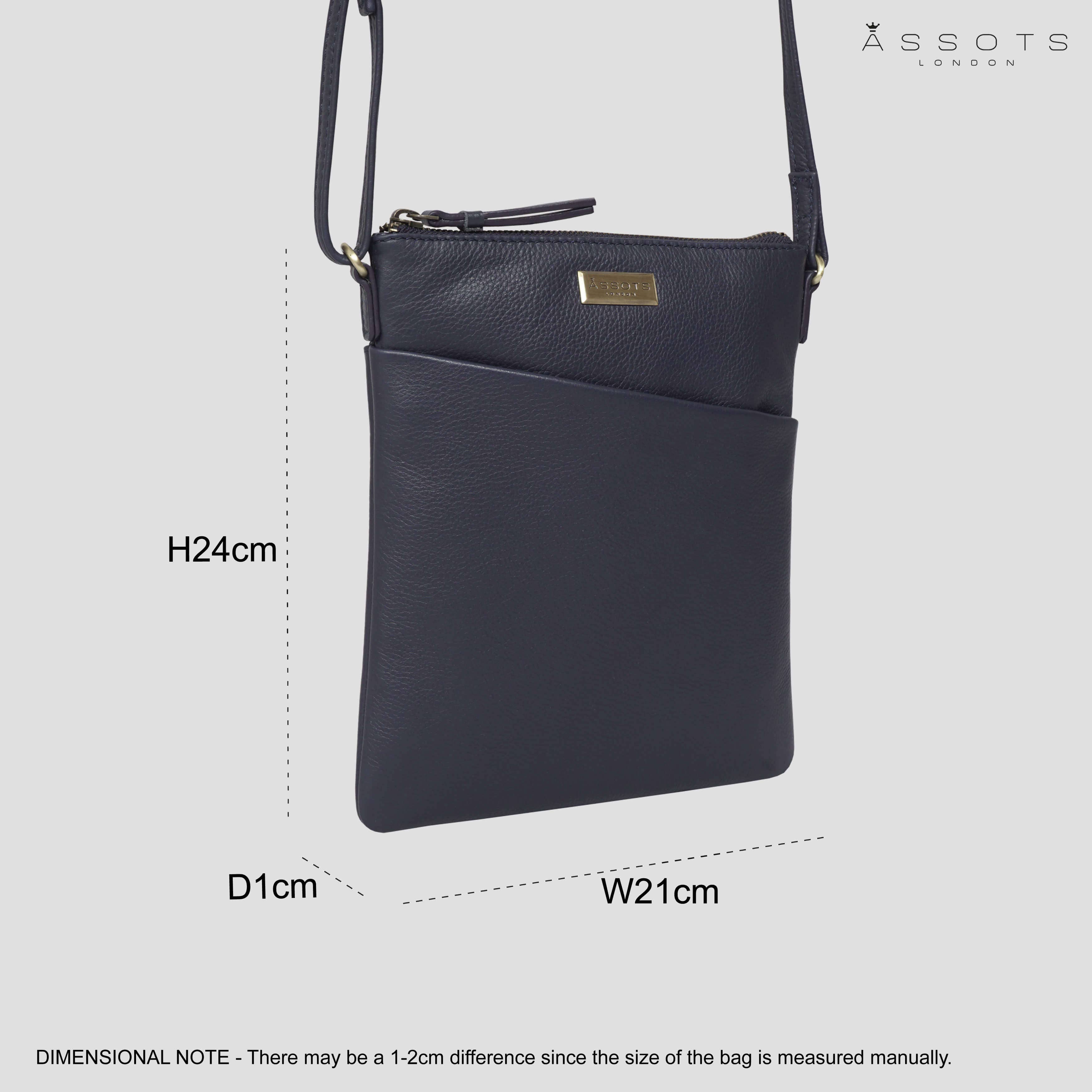 Assots London - Linby Pebble Grain Leather Crossbody Bag