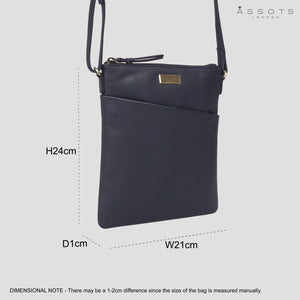 Assots London - Linby Pebble Grain Leather Crossbody Bag
