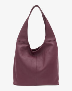 Leather Plain Hobo Bag