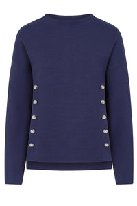 Alice Collins - Karlie Button Jumper - Navy