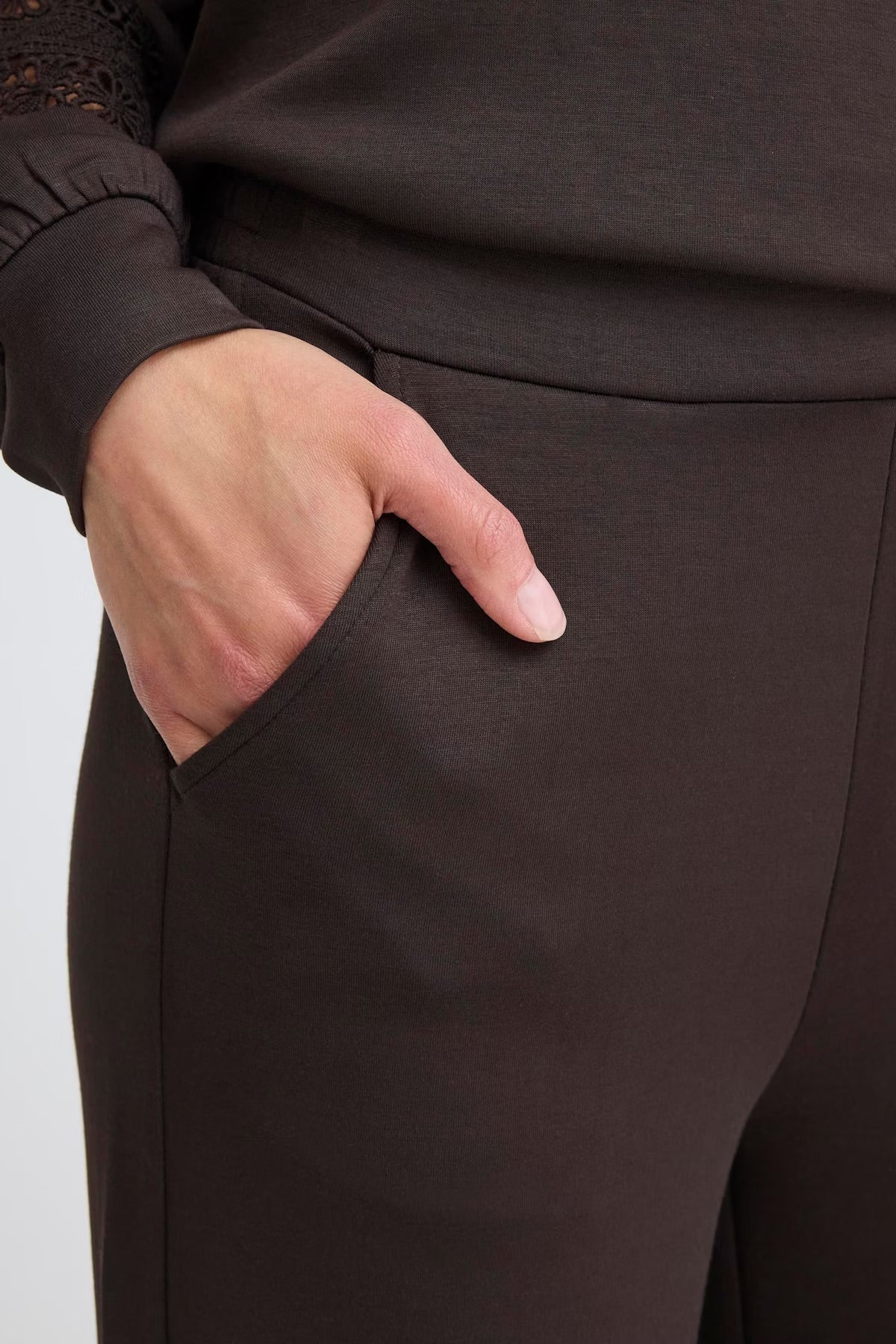 Fransa - Fraurora Casual Pants - Chocolate