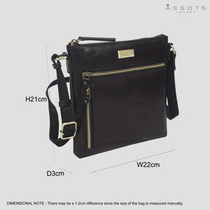 Assots London - Rue Leather Crossbody - Black