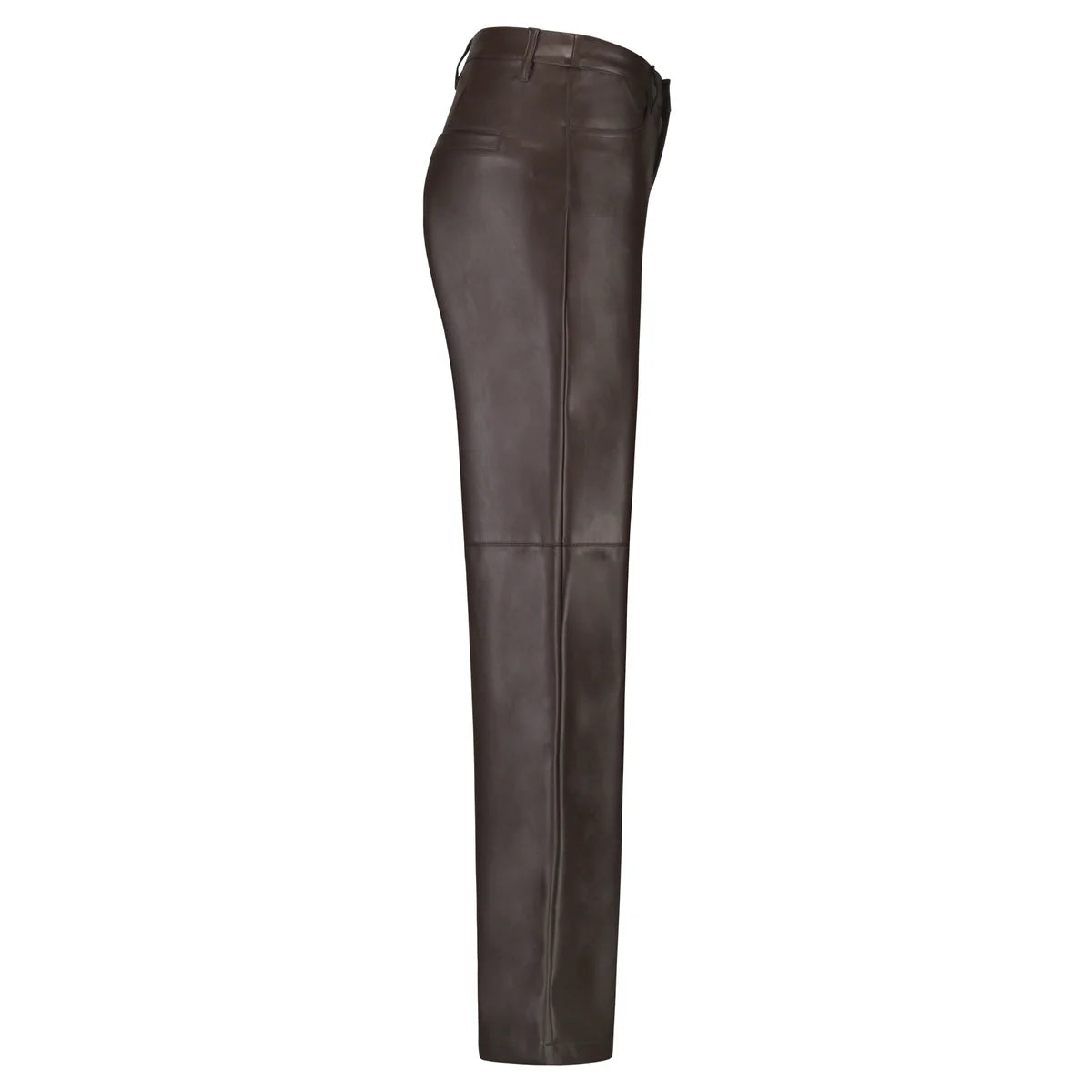 Red Button - Colette Faux Leather Trousers - Brown