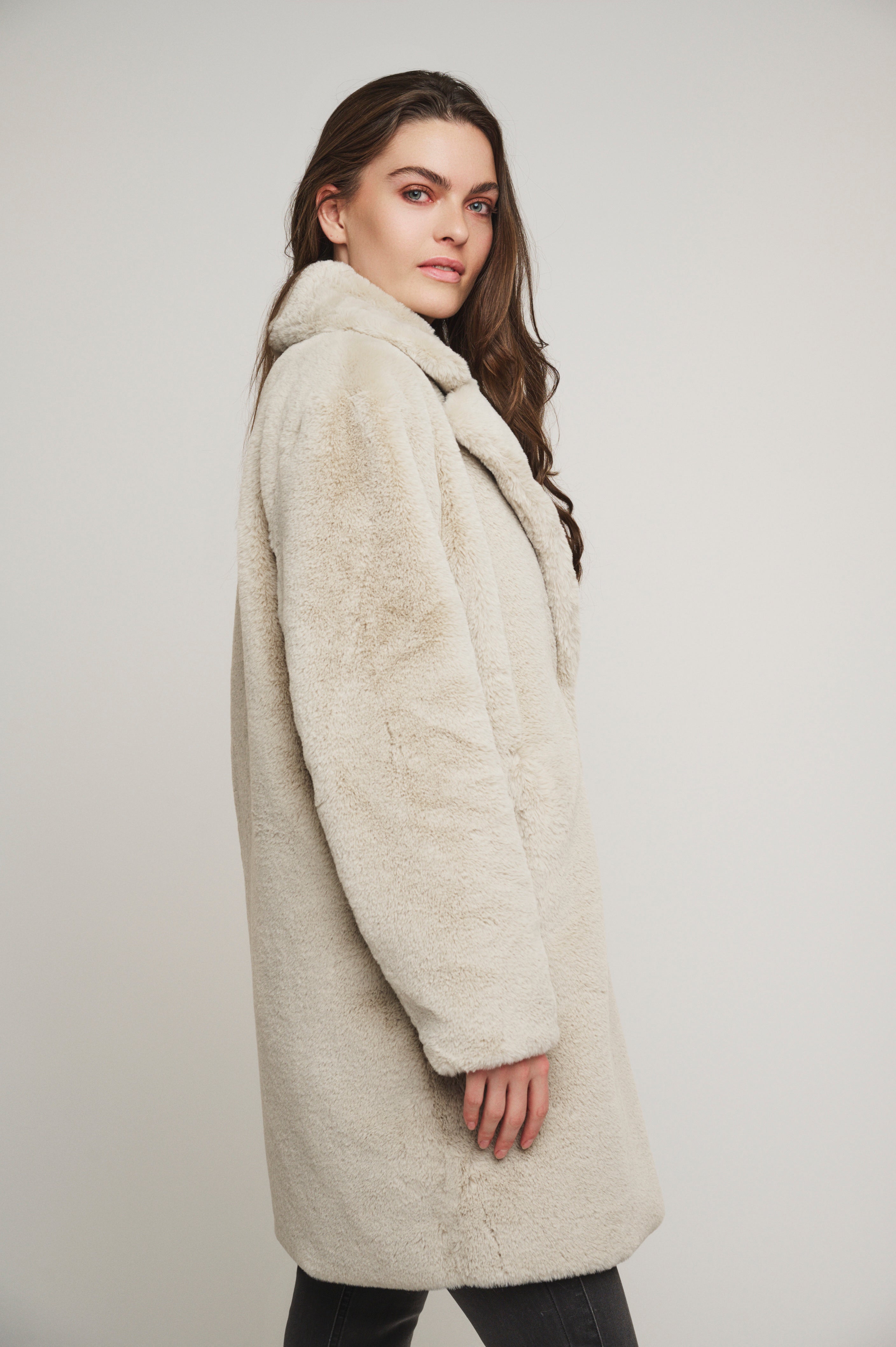 Rino and Pelle - Geppe Faux Fur Coat - Birch