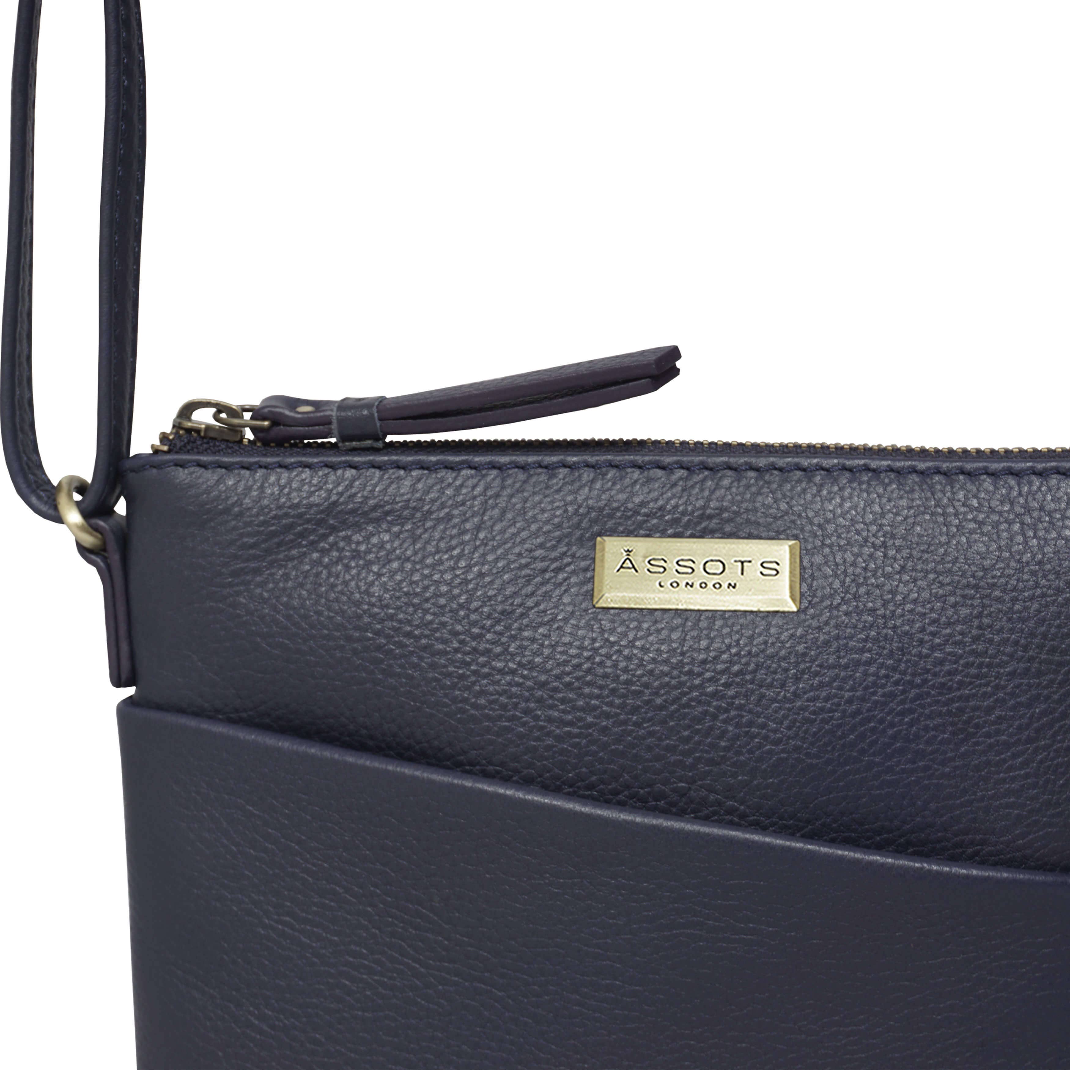 Assots London - Linby Pebble Grain Leather Crossbody Bag