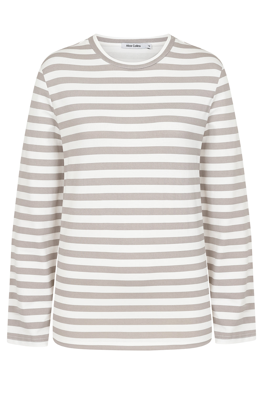 Alice Collins - April Striped Top - Oat Mix