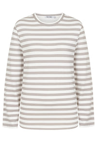 Alice Collins - April Striped Top - Oat Mix