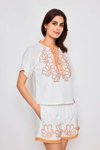 Bohm Embroidered Cotton Blouse