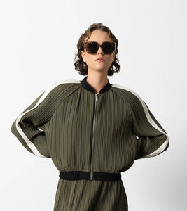 French Connection - Niri Plisse Bomber Jacket