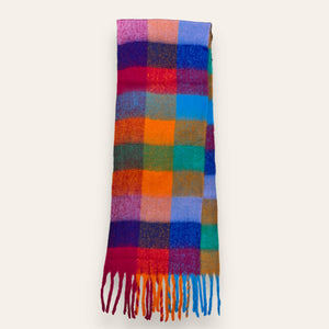 London Scarves - Soft check blanket scarf - Festive