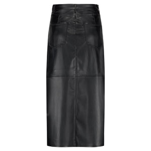 Red Button - Aline Faux Leather Skirt