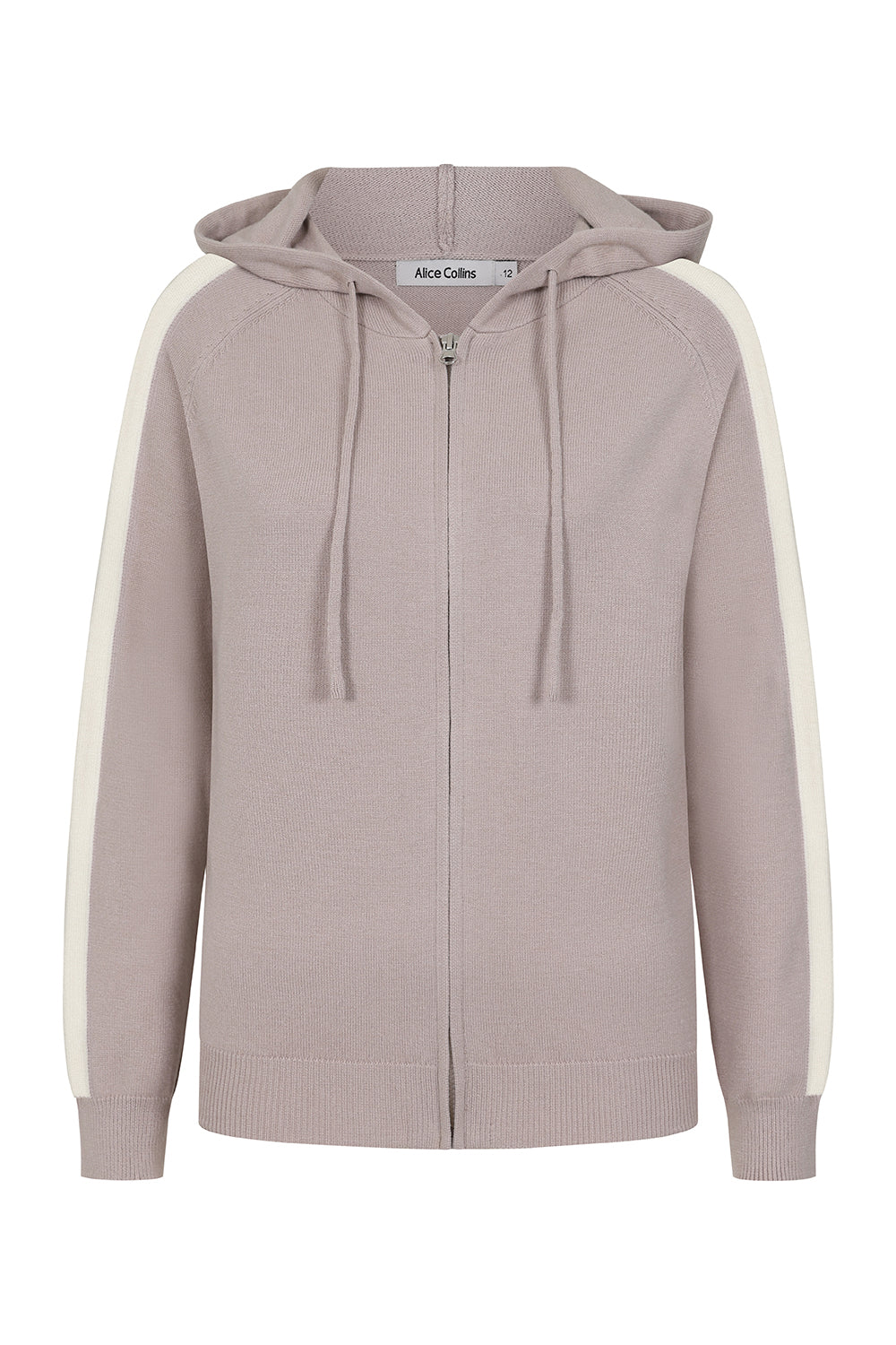 Alice Collins - Poppy Hooded Zip Jacket - Dove