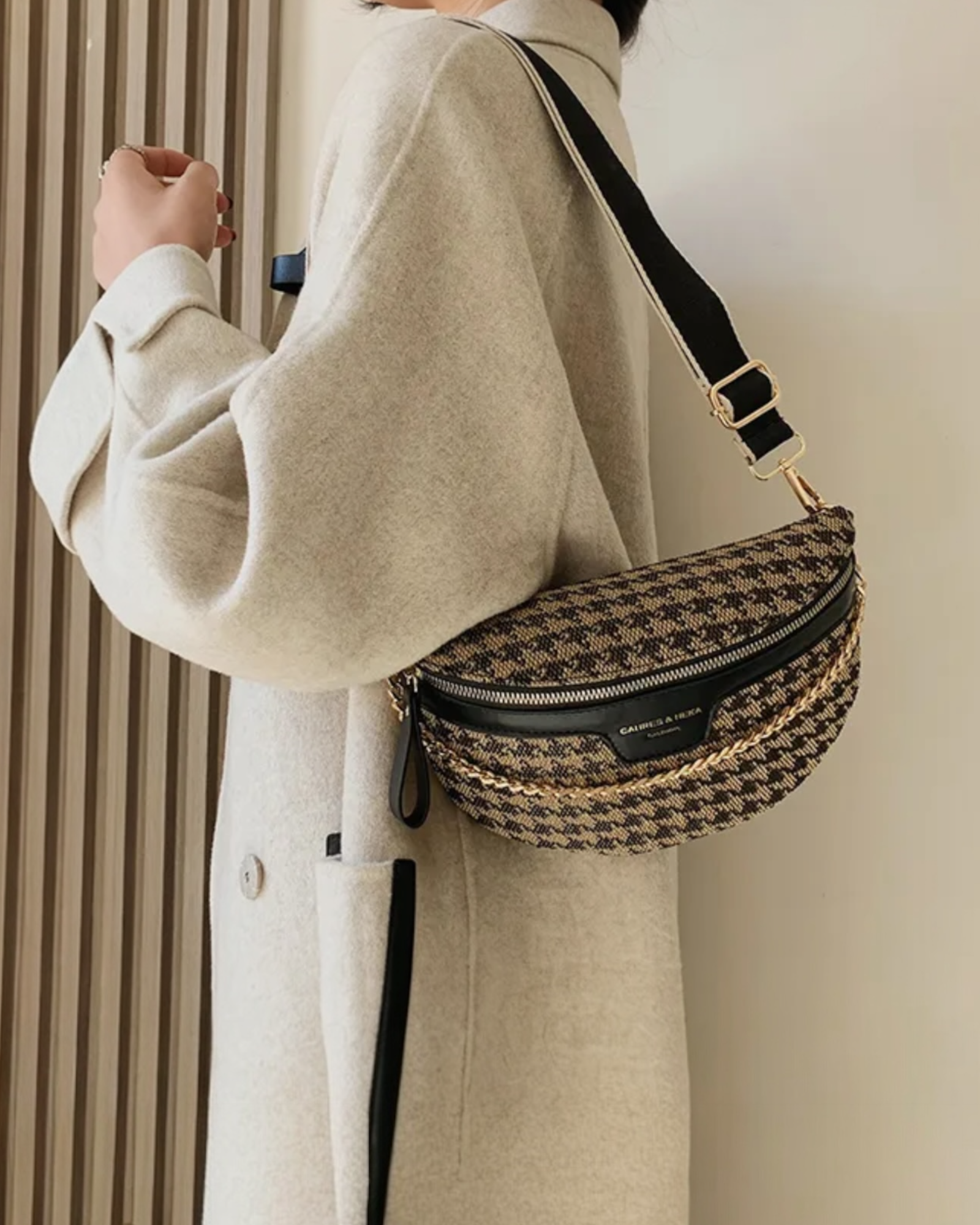 Geometric Bum Bag - Black