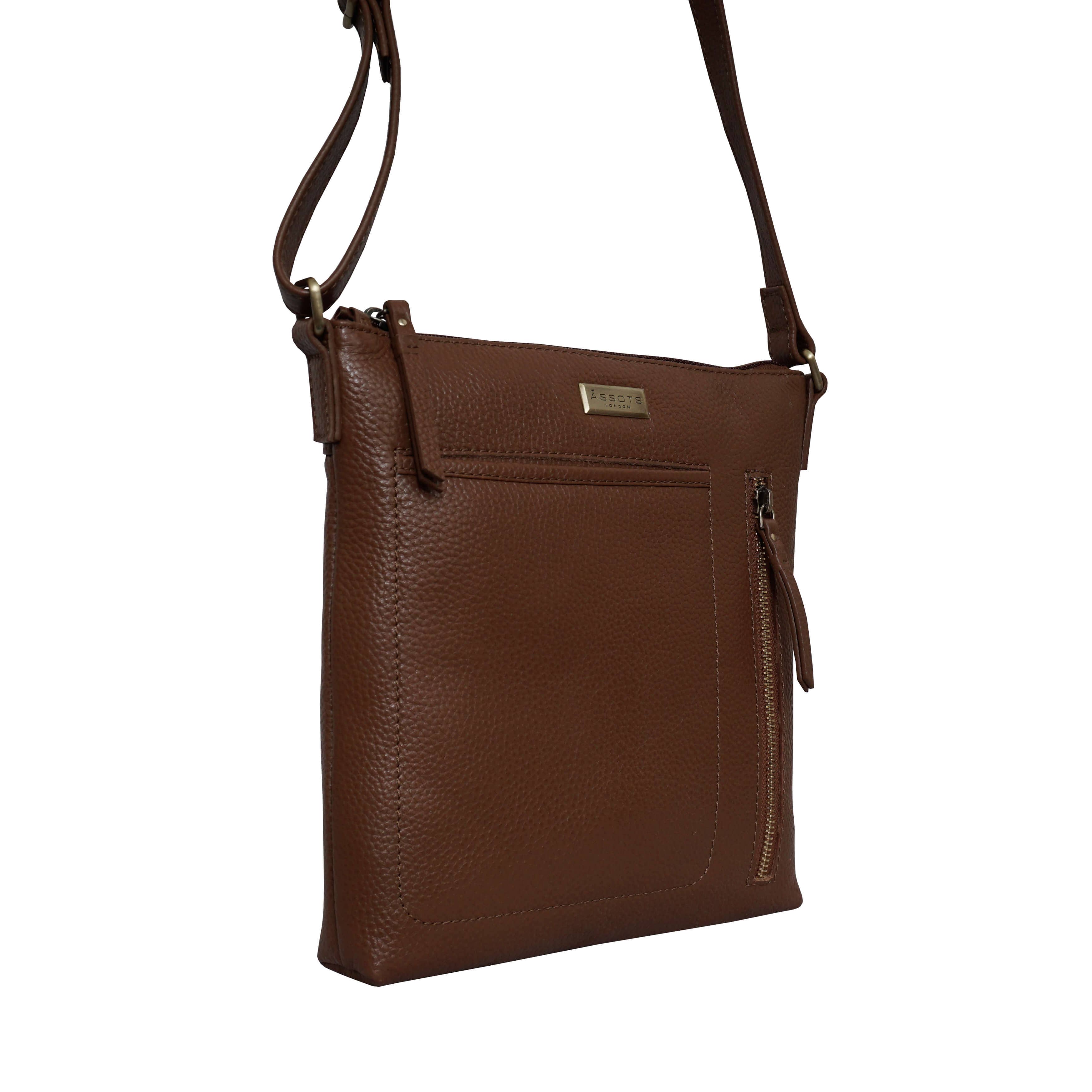 Assots London - Edith Pebble Grain Leather Crossbody bag