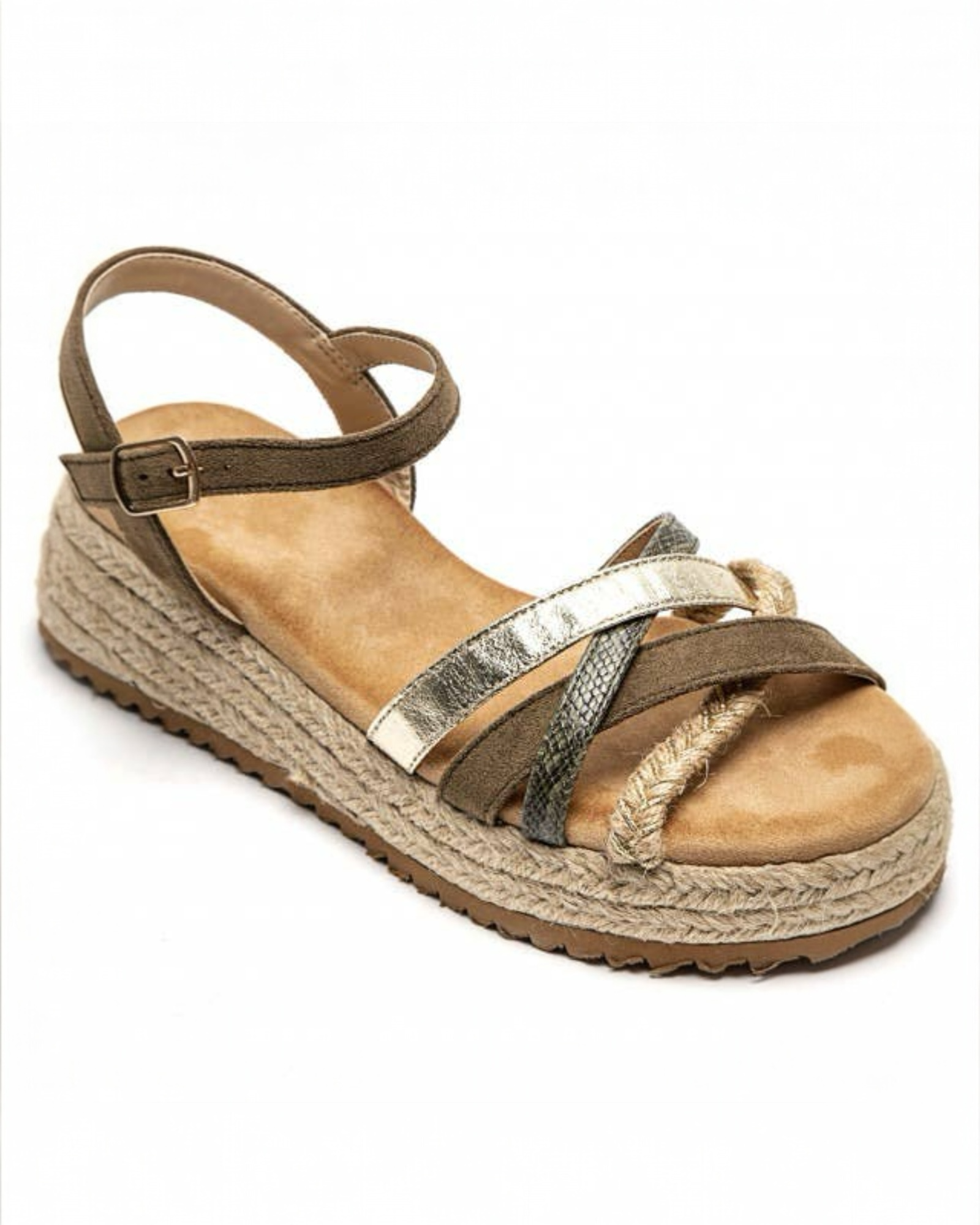 Strappy Low Wedge Espadrille