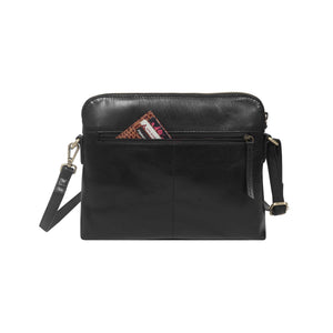 Assots London - JEAN Vegetable Tanned Real Leather Crossbody Bag - Black