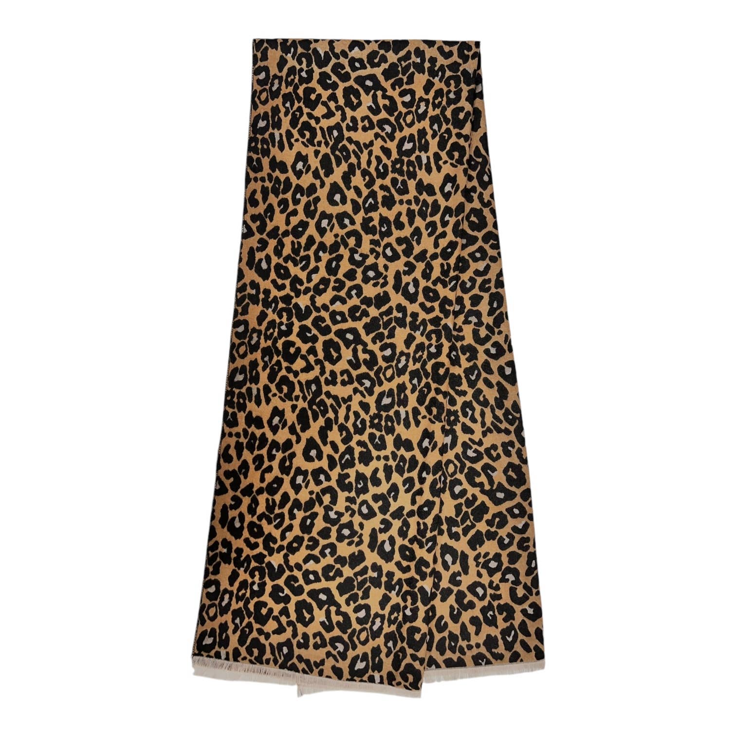 London Scarves - Leopard print winter scarf - Brown Black