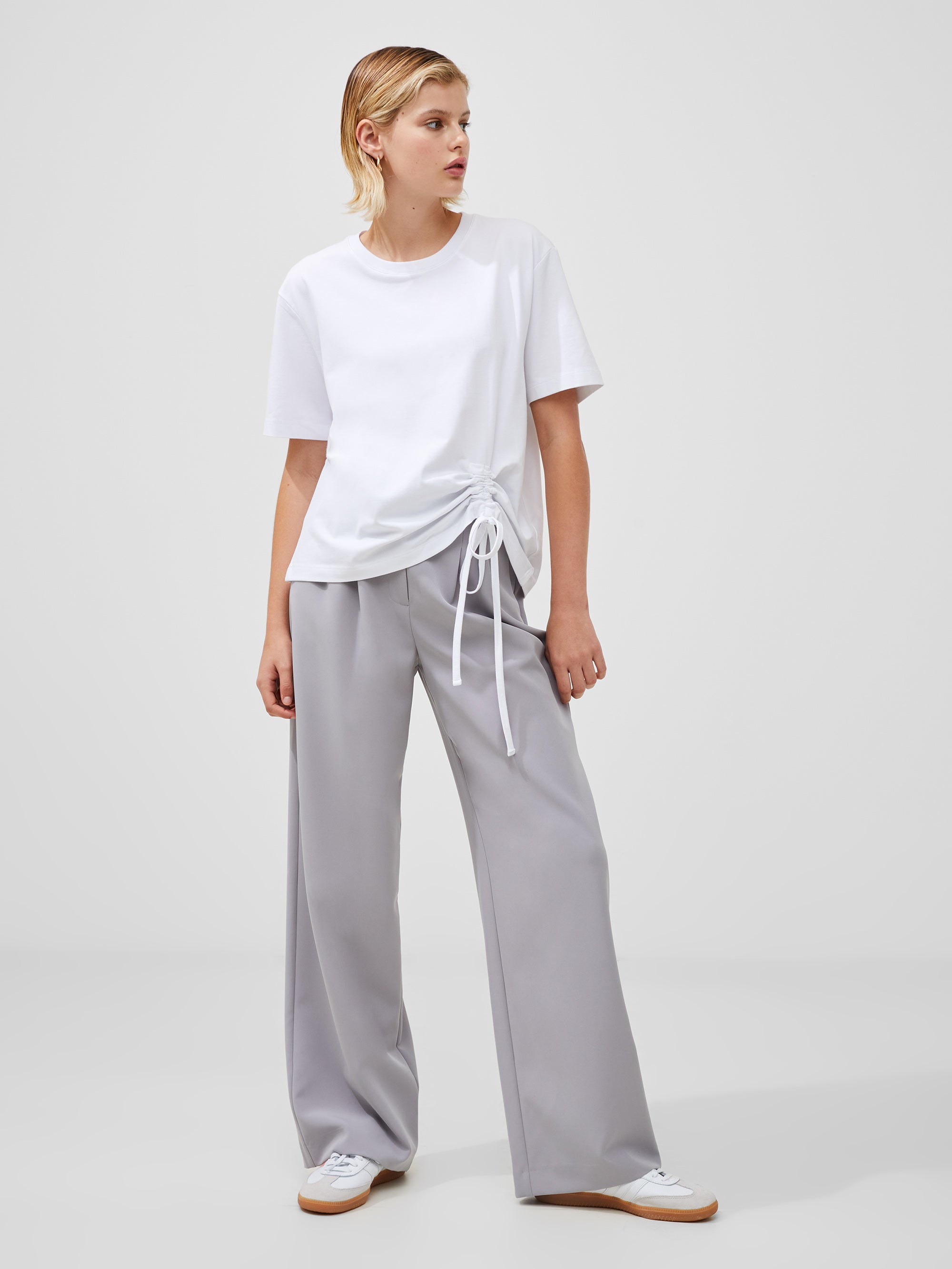 French Connection - Rallie Rouched T-Shirt - Linen White