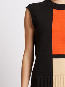 French Connection - Varli Colour Blocking Knit Vest