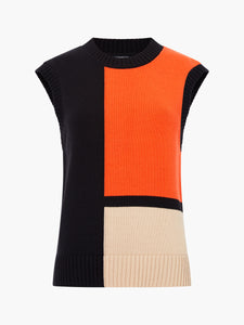 French Connection - Varli Colour Blocking Knit Vest