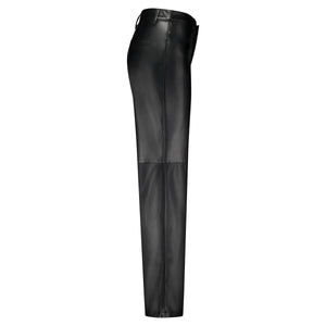 Red Button - Colette Faux Leather Trousers - Black