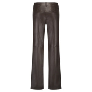 Red Button - Colette Faux Leather Trousers - Brown