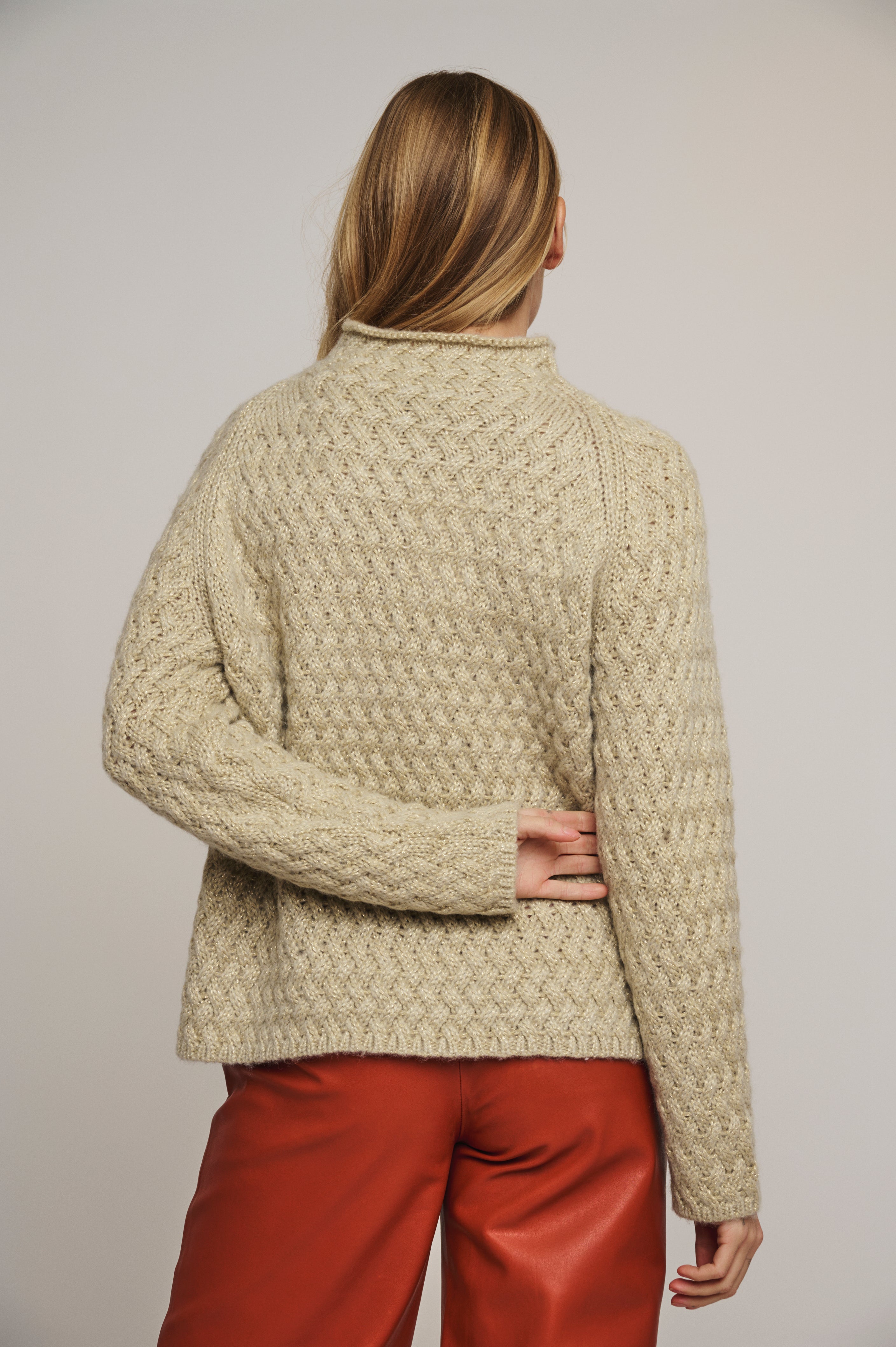 Rino and Pelle - Redi Lurex Jumper - Sand