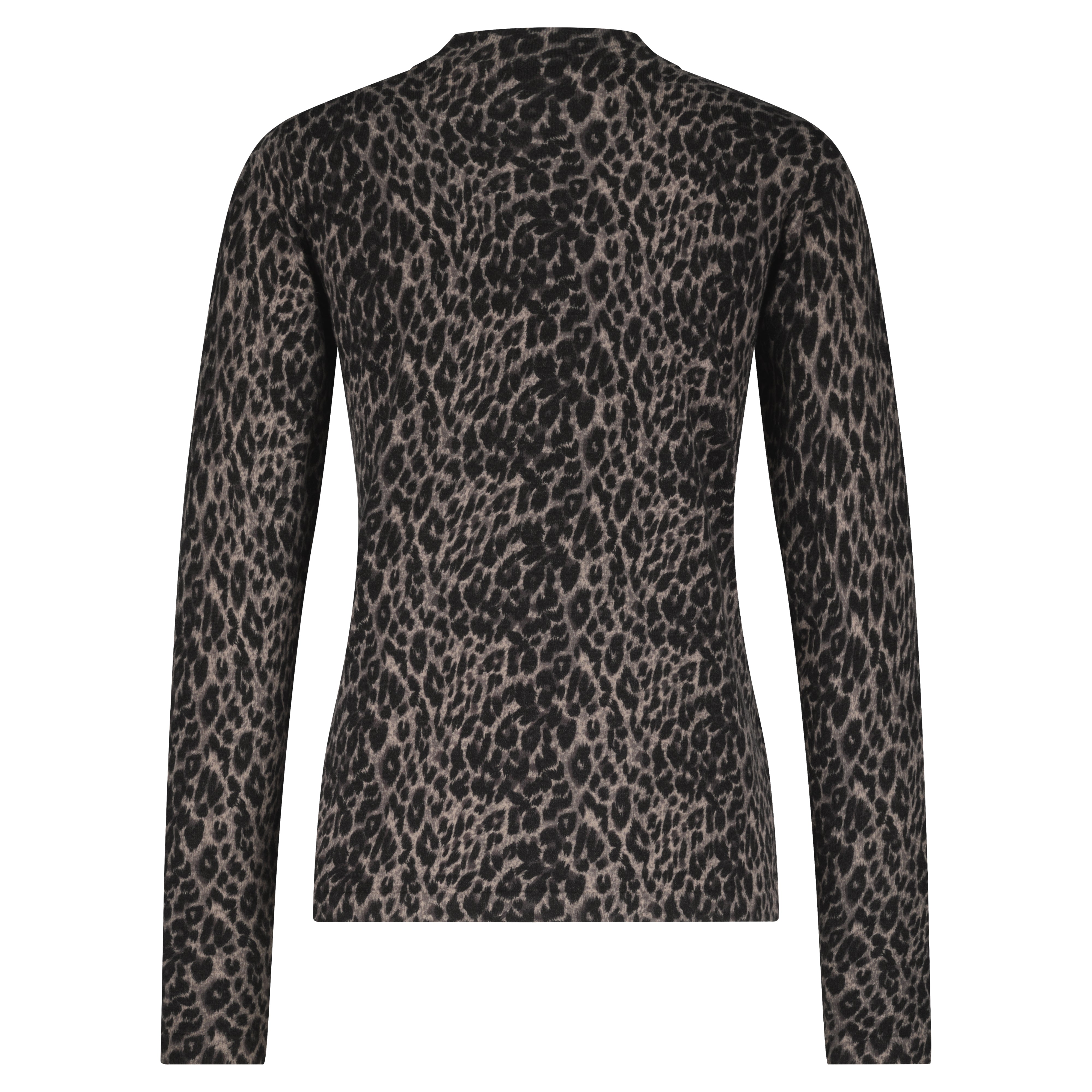Red Button - Sweet Animal Print Top - Black