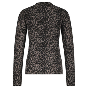 Red Button - Sweet Animal Print Top - Black