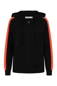 Alice Collins - Poppy Hooded Zip Jacket - Black Flame