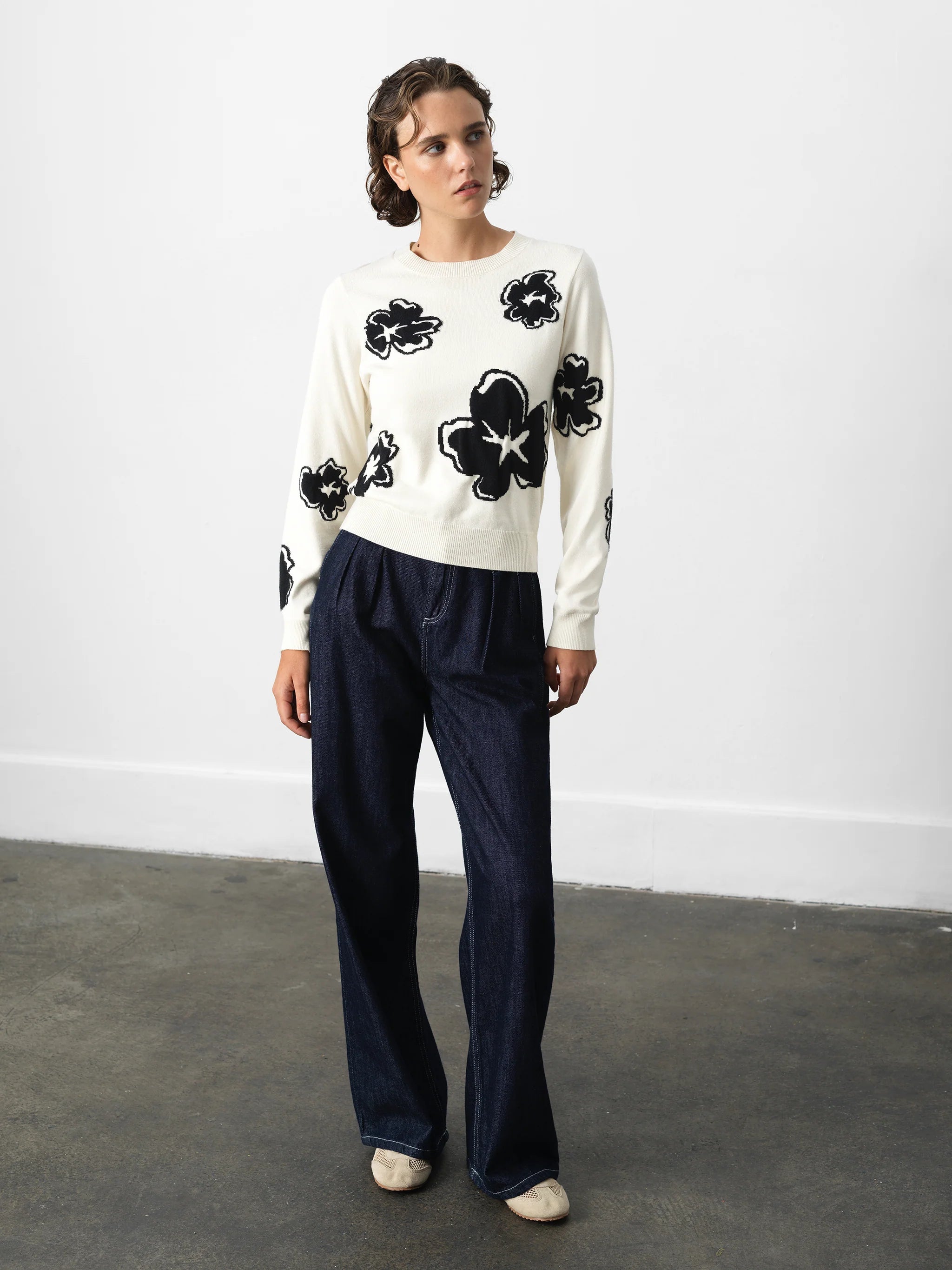 French Connection - Paislee Floral Jacquard Jumper