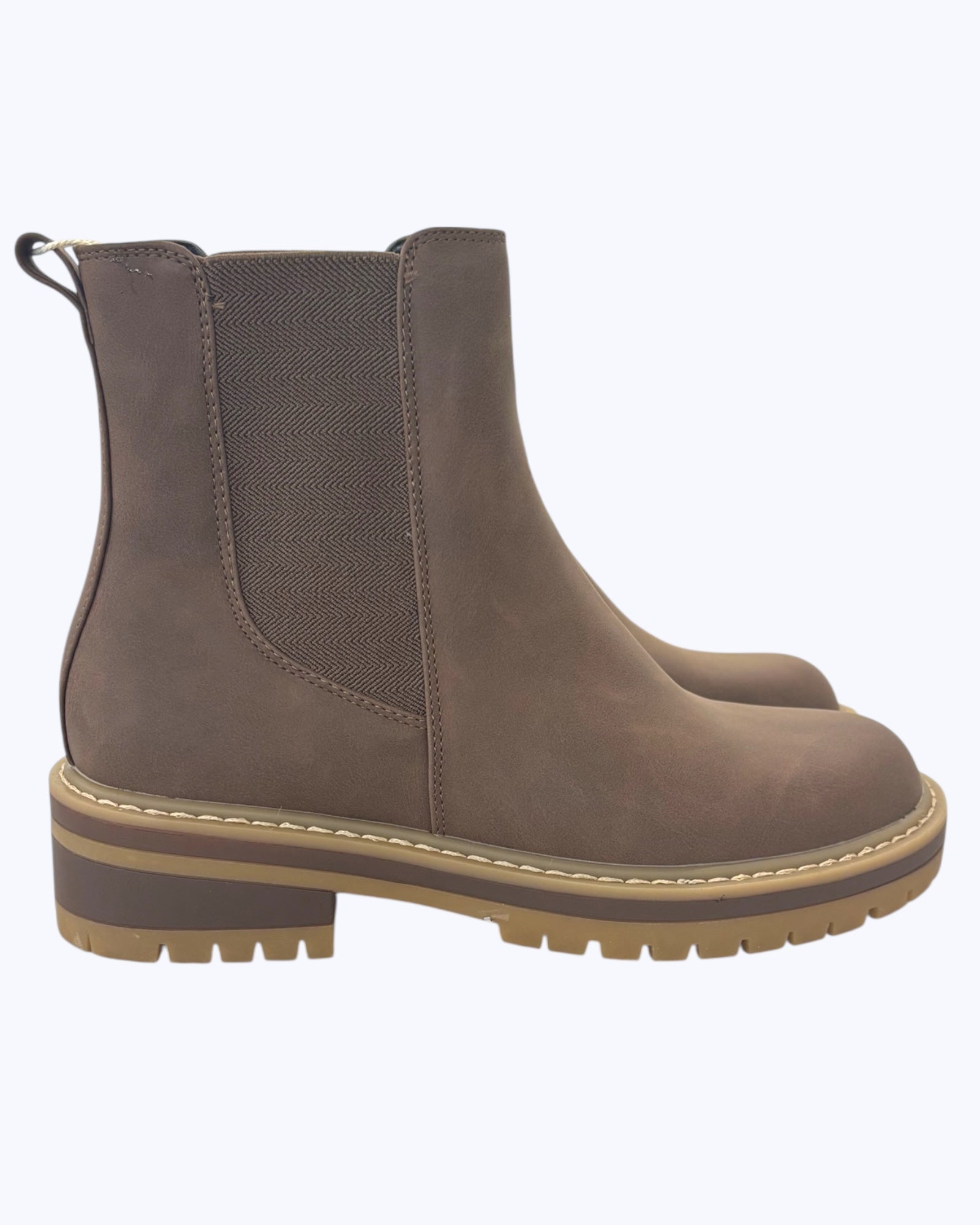 Chunky Sole Chelsea Boot - Brown