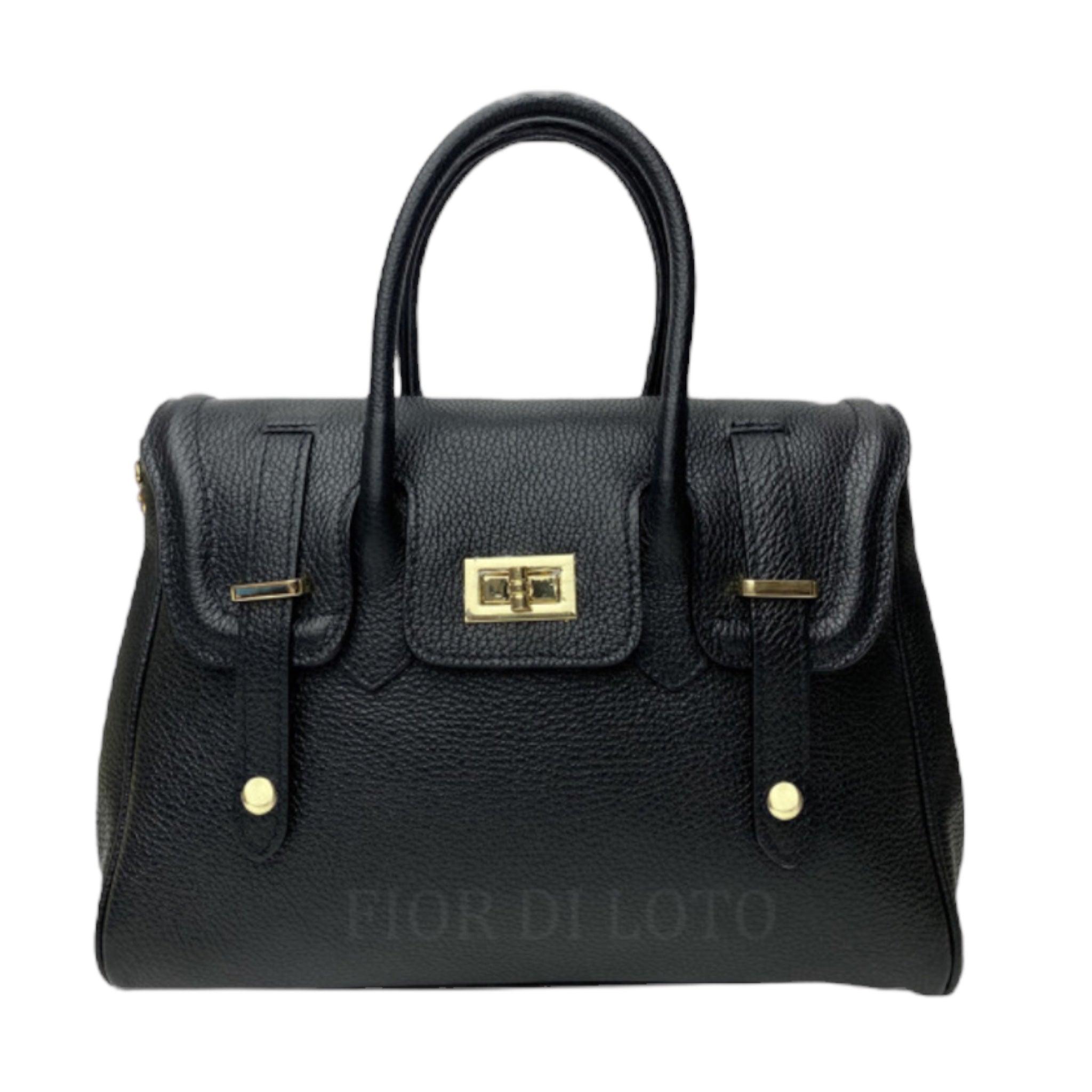 Mina Leather Bag - Black