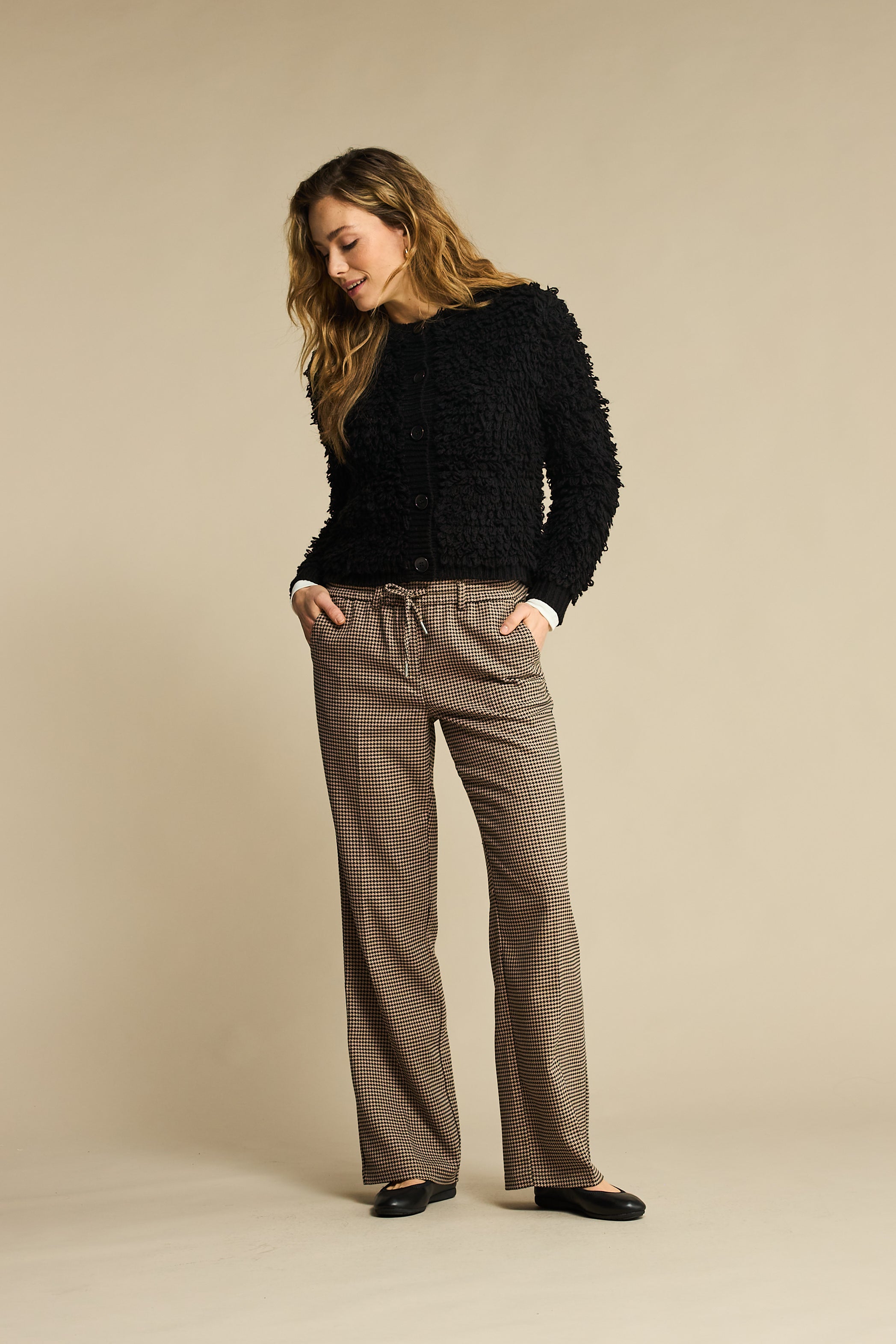 Red Button - Colette Pied de Poule - Black/Latte