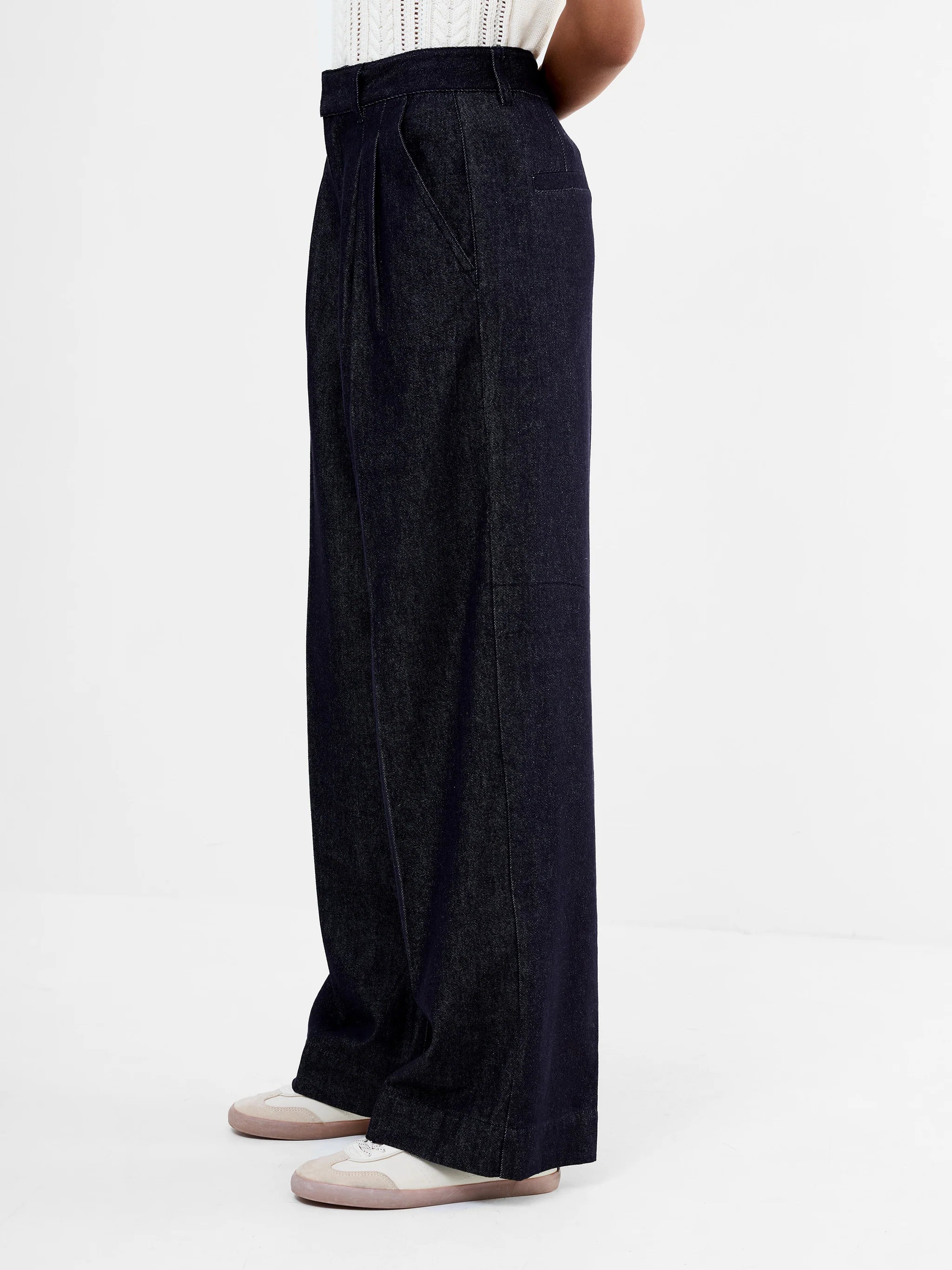 French Connection - Fletcher Wide Leg Denim Trousers