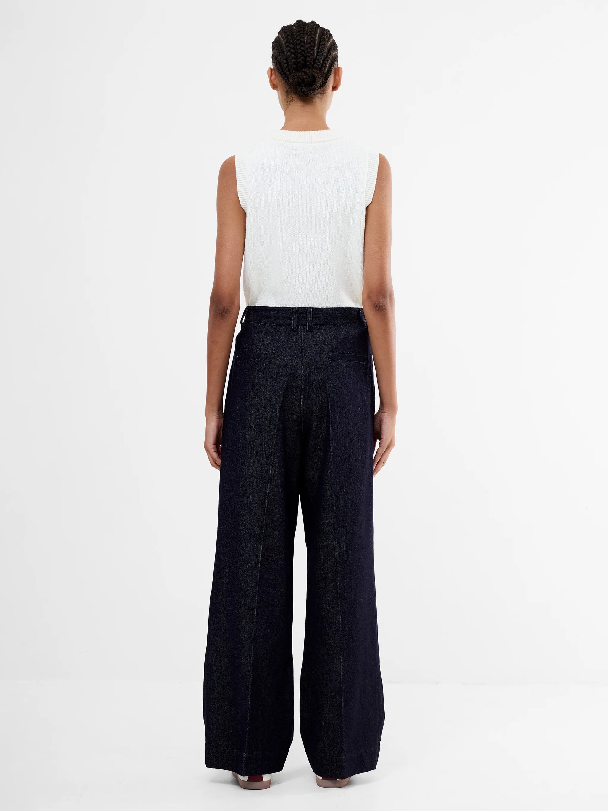 French Connection - Fletcher Wide Leg Denim Trousers