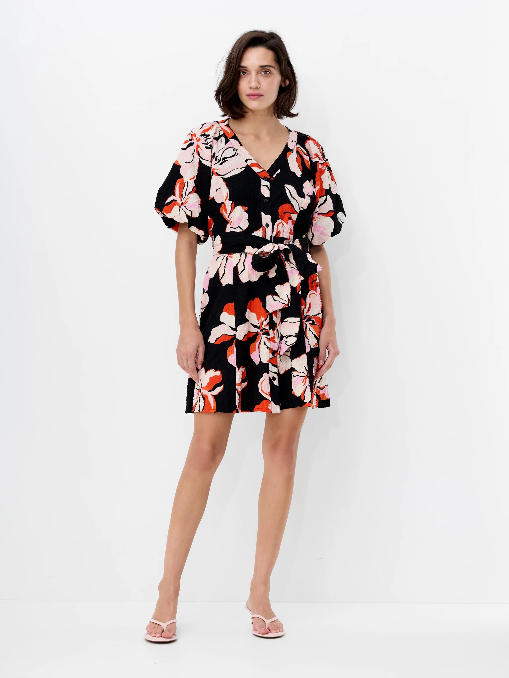 French Connection - Milani Rhiannon Puff Sleeve Mini Dress