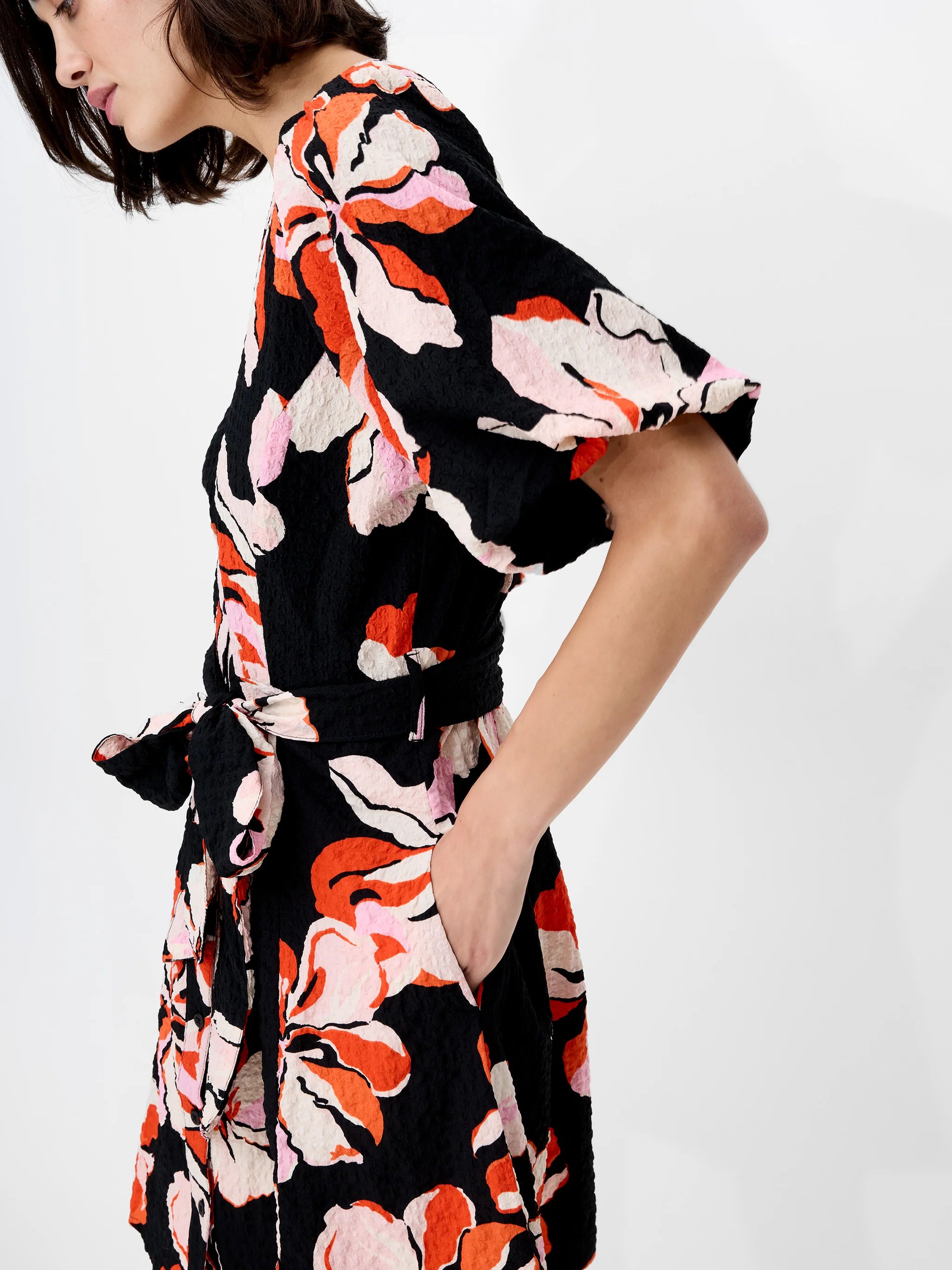 French Connection - Milani Rhiannon Puff Sleeve Mini Dress