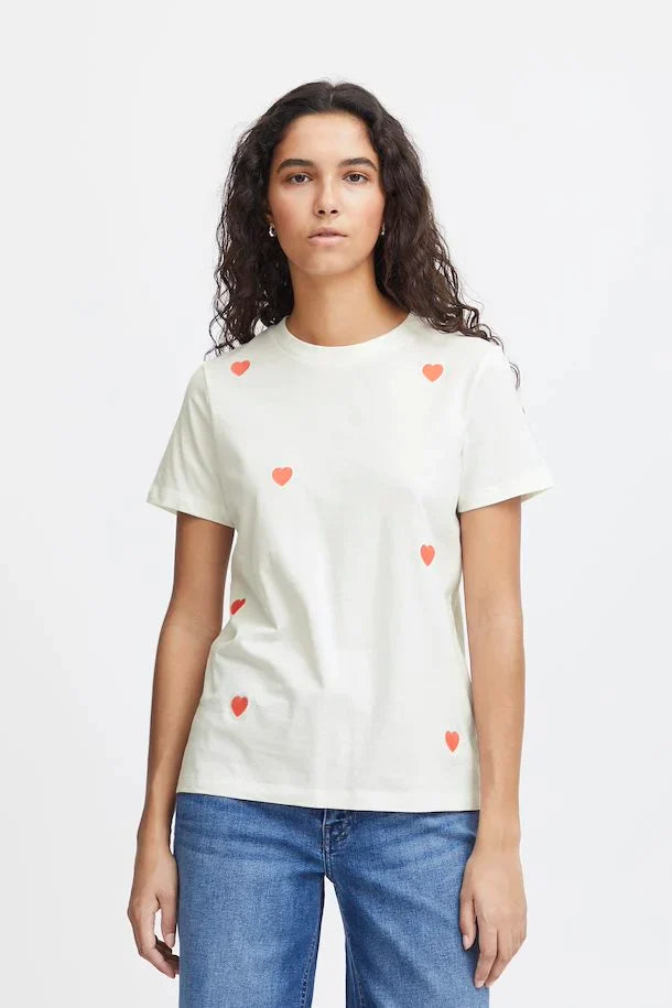 ICHI Ihcamino T-Shirt - Coral