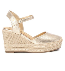 Carmela 161626 Leather Wedge - Gold