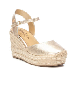 Carmela 161626 Leather Wedge - Gold