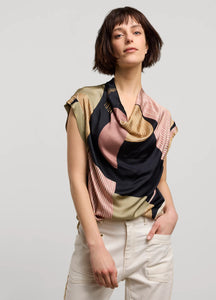 Summum Top with Waterfall Neckline