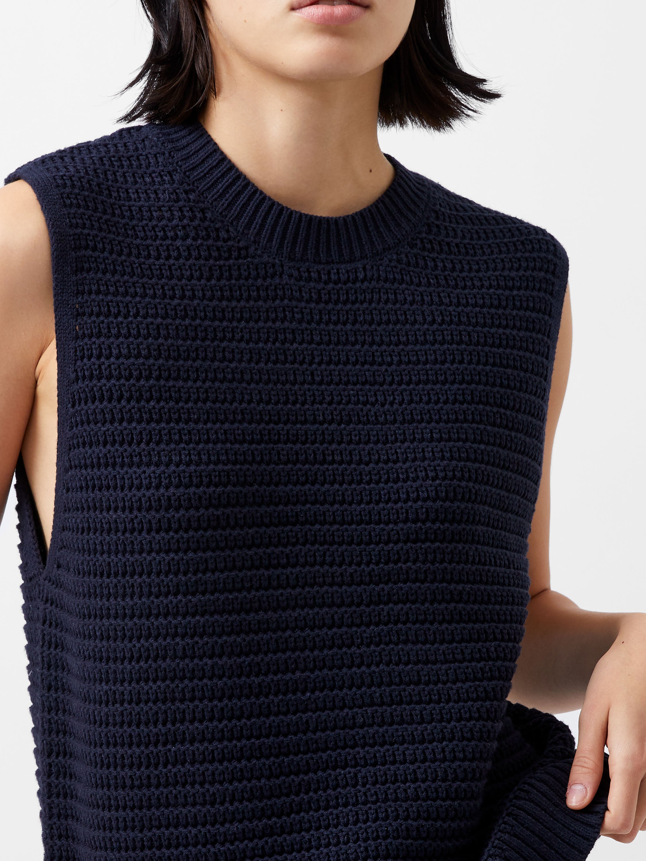 French Connection - Manda Open Knit Vest - Marine