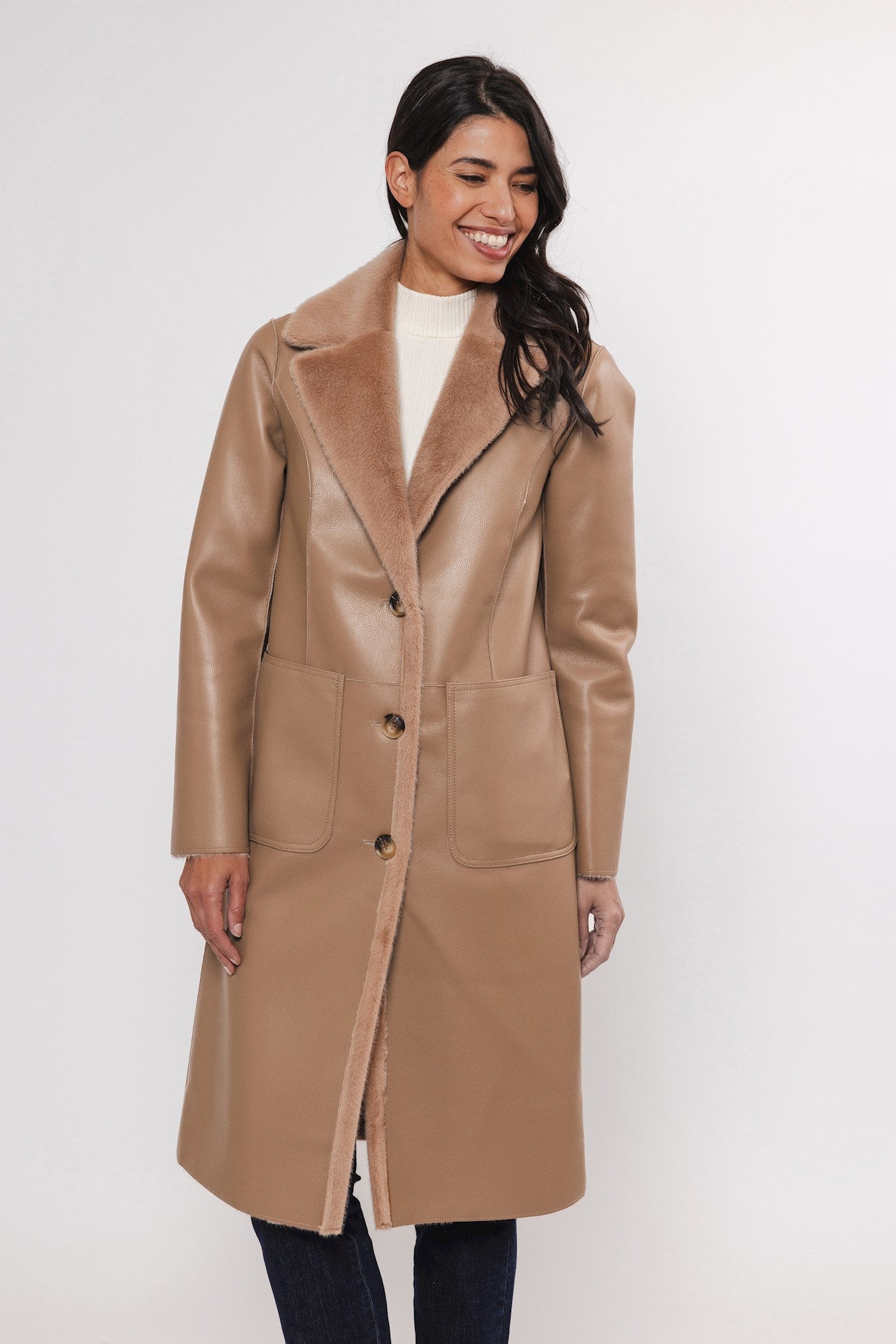 Rino and Pelle - Jula Reversible Coat - Twig