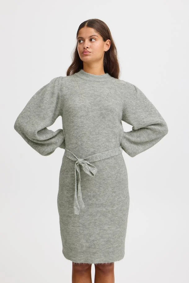 ICHI - Ihlamora Dress - Grey