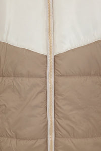 Alice Collins - Olga Two Tone Gilet - Dove & Oat