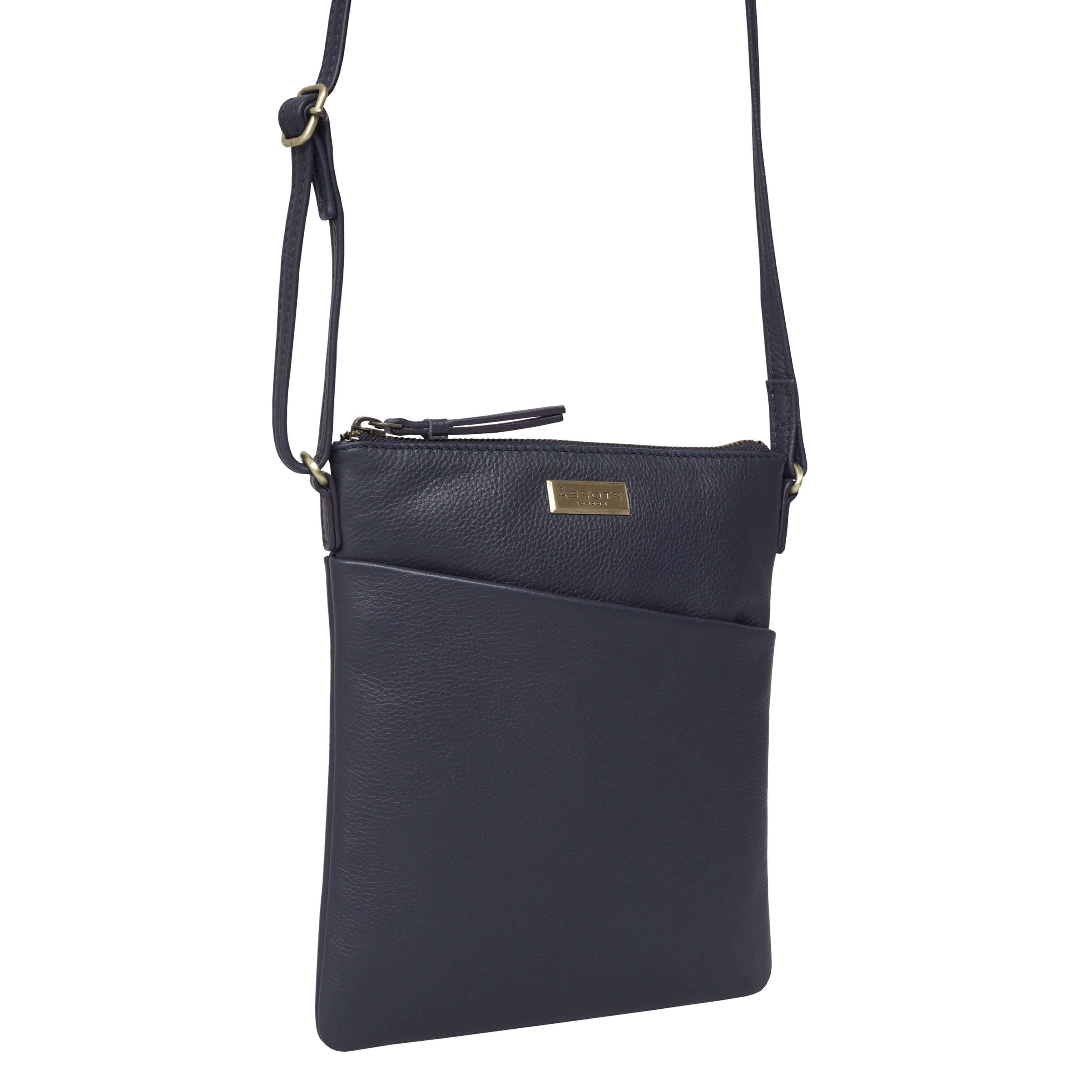 Assots London - Linby Pebble Grain Leather Crossbody Bag