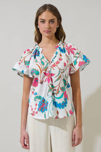 SL - Izzie Floral Macy Ruffle Top