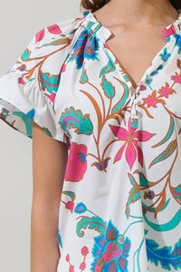 SL - Izzie Floral Macy Ruffle Top